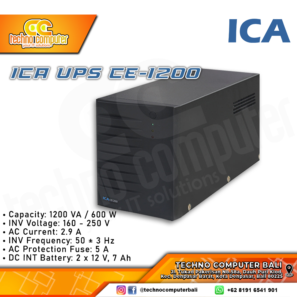 UPS ICA CE 1200 - 1200VA/600W