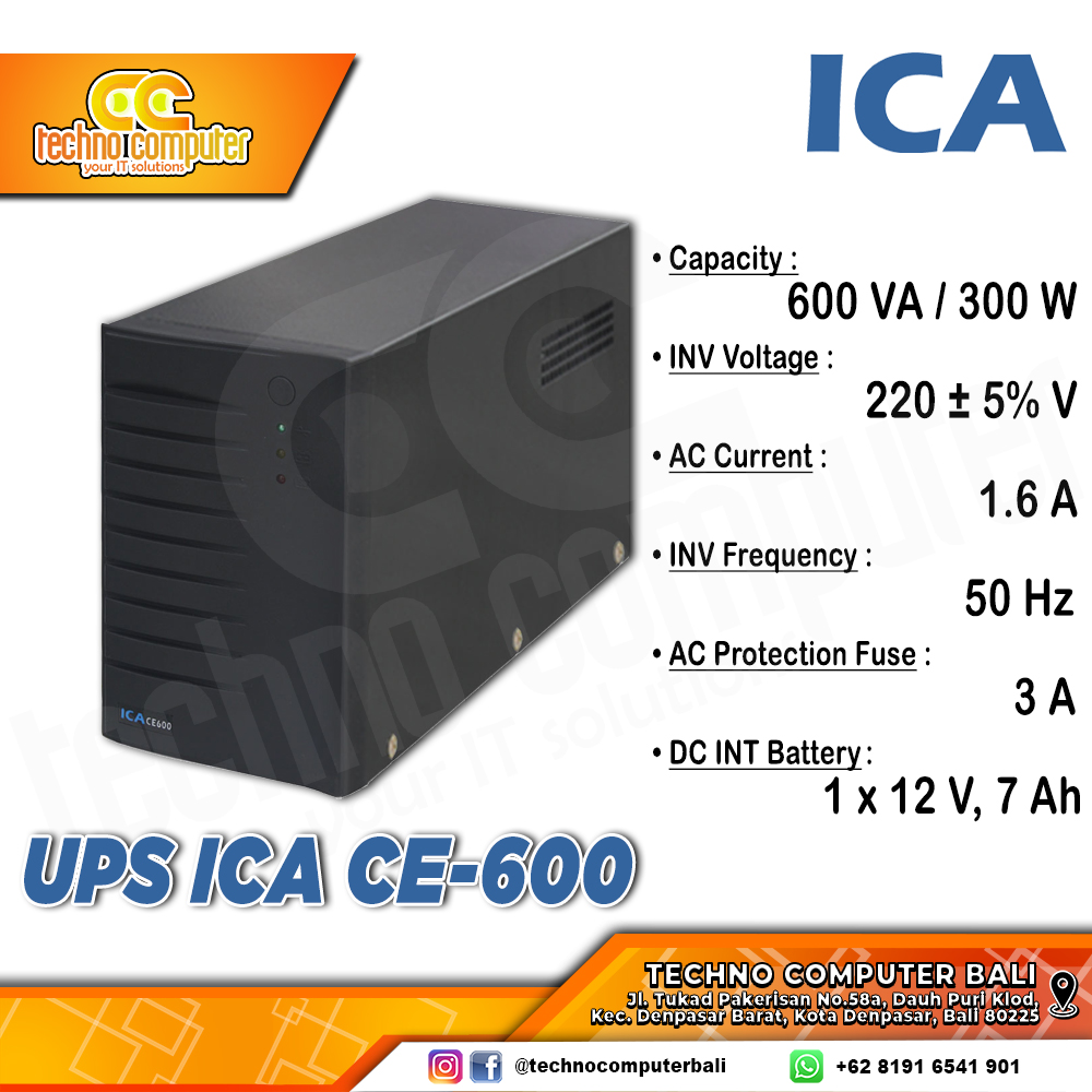 UPS ICA CE 600 - 600VA/300W