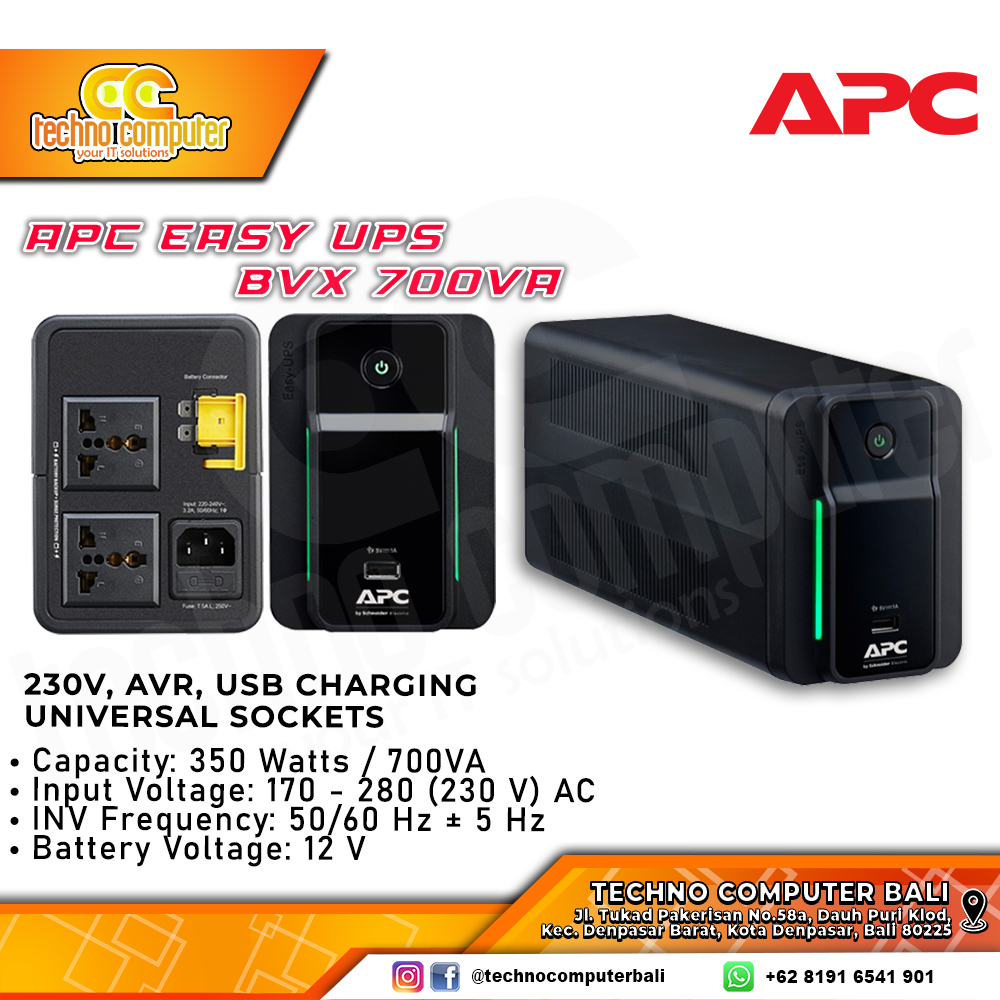 UPS APC Easy BVX700LUI-MS - 700VA/360W