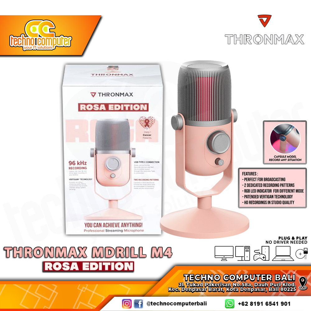 MICROPHONE THRONMAX MDRILL Rosa Edition - USB Condenser Microphone