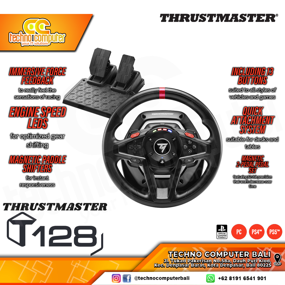 THRUSTMASTER T128 | Racing Game Wheel | Force Feedback for PC/PS4/PS5