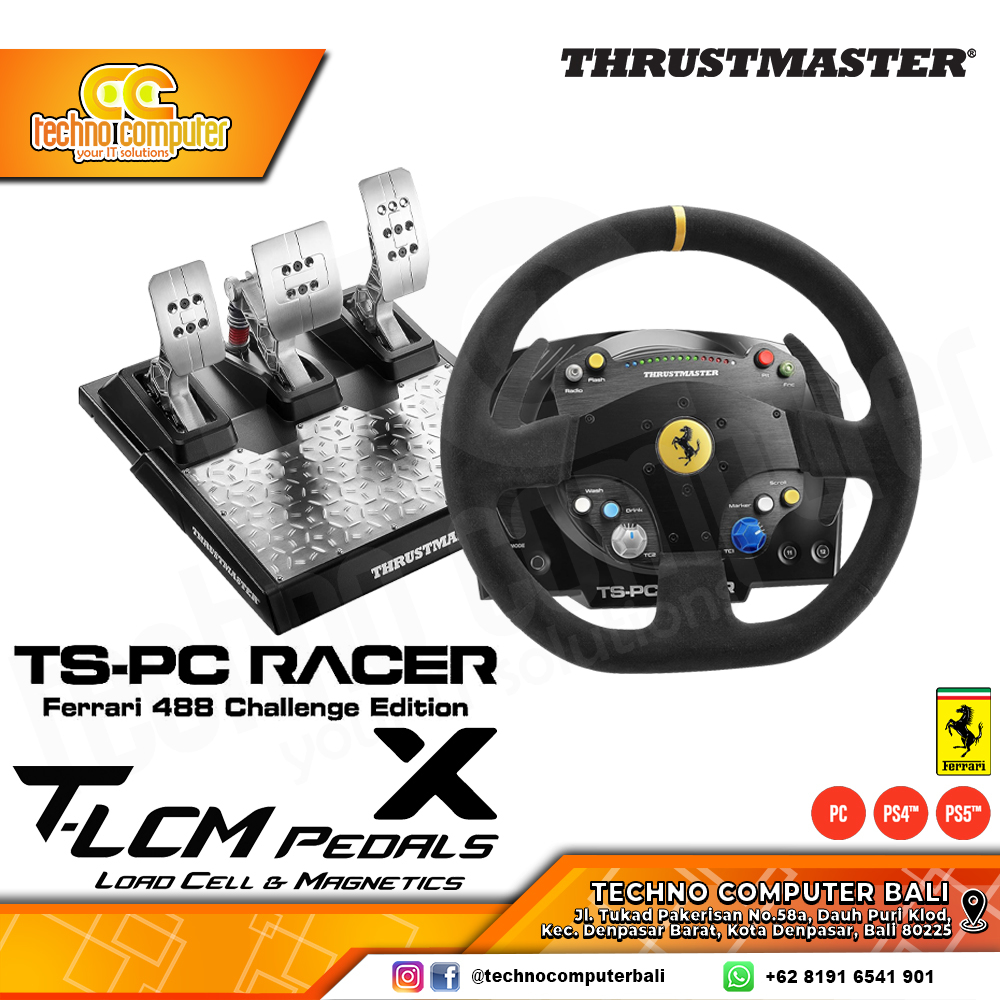THRUSTMASTER BUNDLE - TS-PC RACER FERRARI 488 CE x T-LCM PEDALS