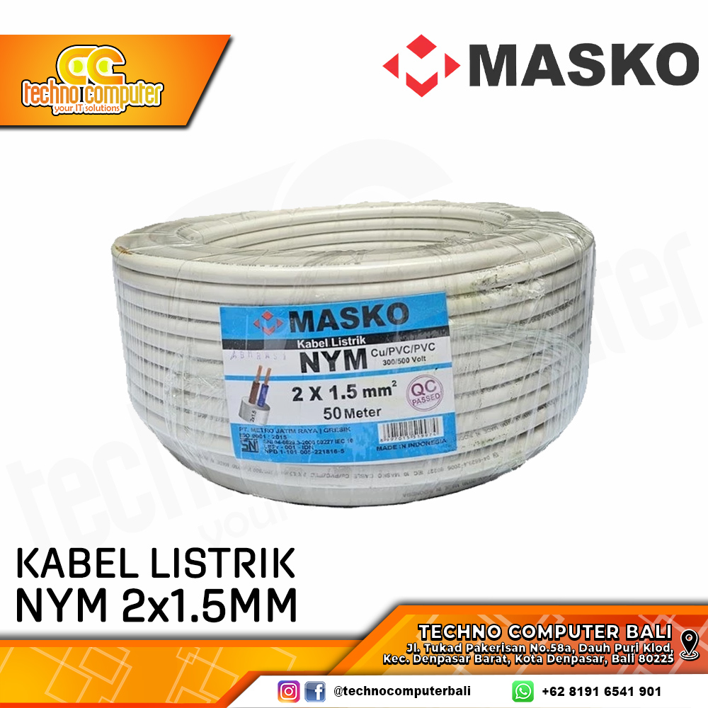 KABEL LISTRIK MASKO NYM 2x1.5mm