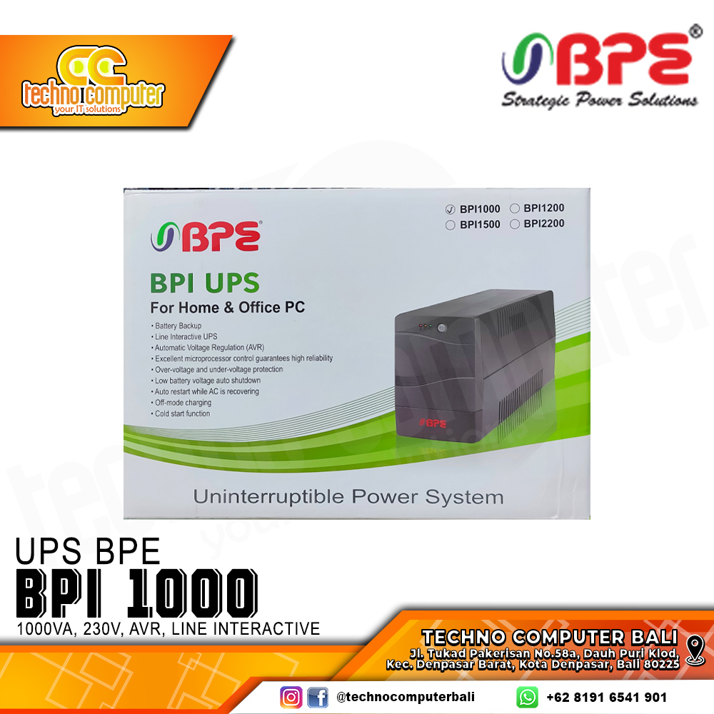 UPS BPE BPI 1000 - 1000VA/600W