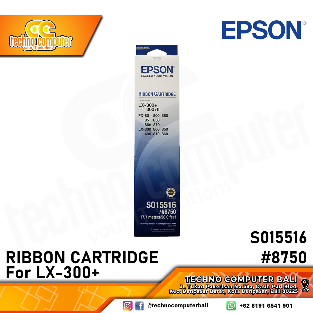 RIBBON CARTRIDGE EPSON LX-300+ S015516 F8750