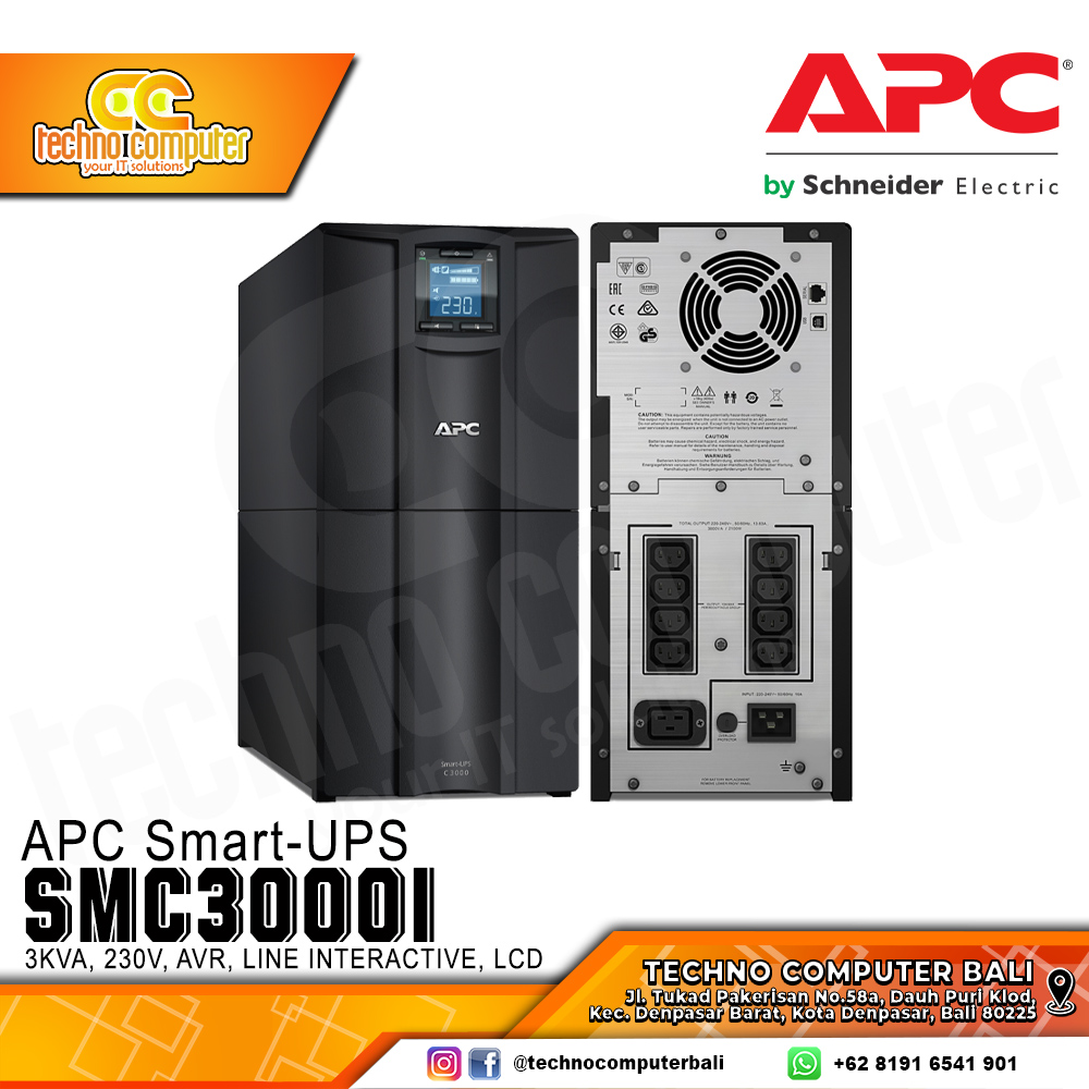 UPS APC Smart-UPS SMC3000I Line Interactive AVR Graphic LCD - 3000VA/2100W