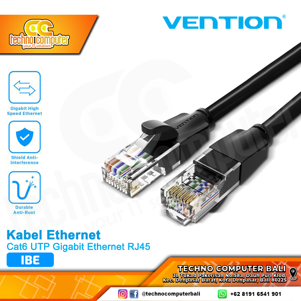 VENTION KABEL LAN Cat6 UTP Gigabit Ethernet RJ45 Round - IBE 8M