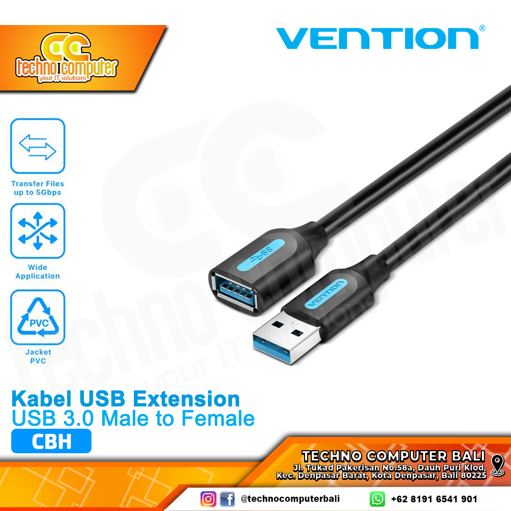 VENTION Kabel USB Extension USB 3.0 Male to Female - CBH 2M
