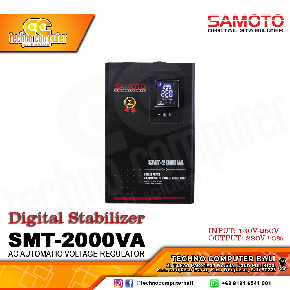 STABILIZER SERVO MOTOR SAMOTO SMT-2000VA