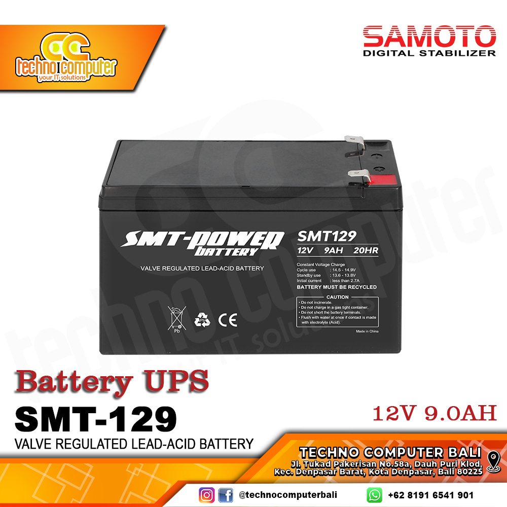 BATTERY UPS SAMOTO SMT-POWER SMT129 12V 9AH
