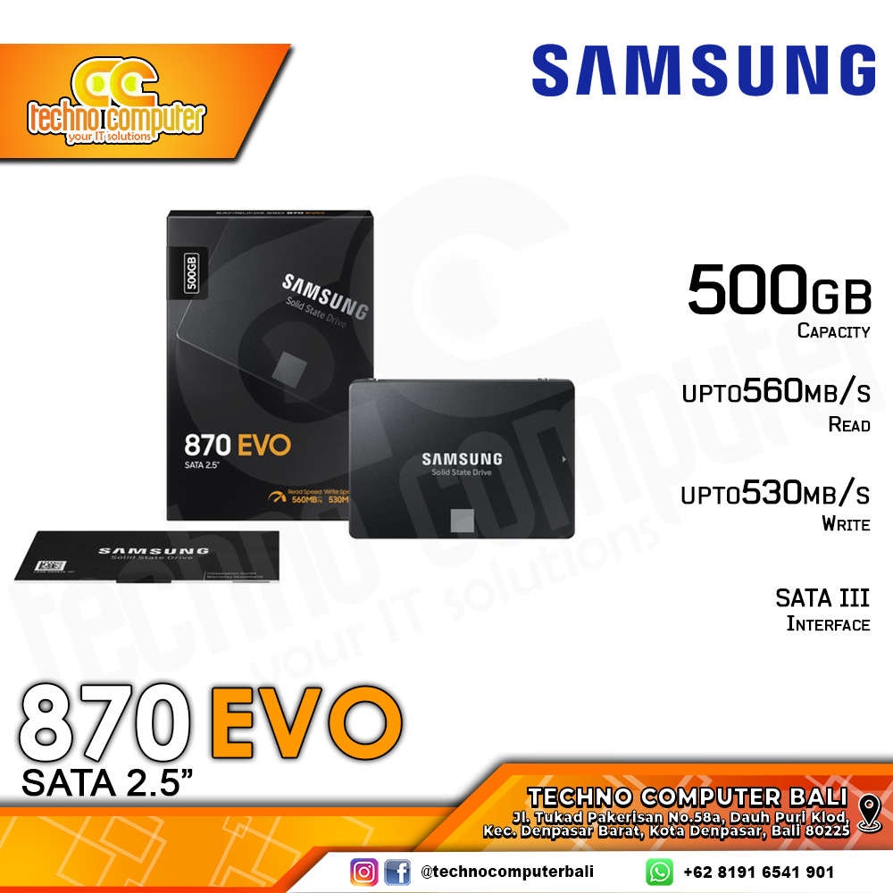 SSD SAMSUNG 870 EVO SATA III 2.5 inch - 500GB