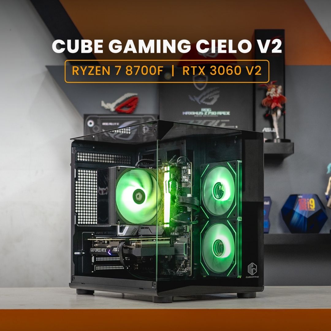 PC GAMING / RYZEN 7 8700F / ASUS DUAL RTX 3060 V2 / CUBE GAMING CIELO V2 Black