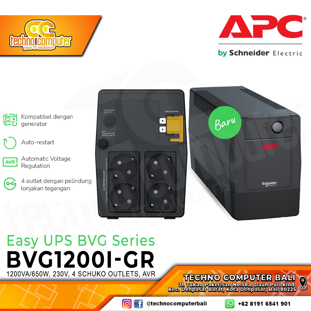UPS APC Easy BVG1200I-GR - 1200VA/650W