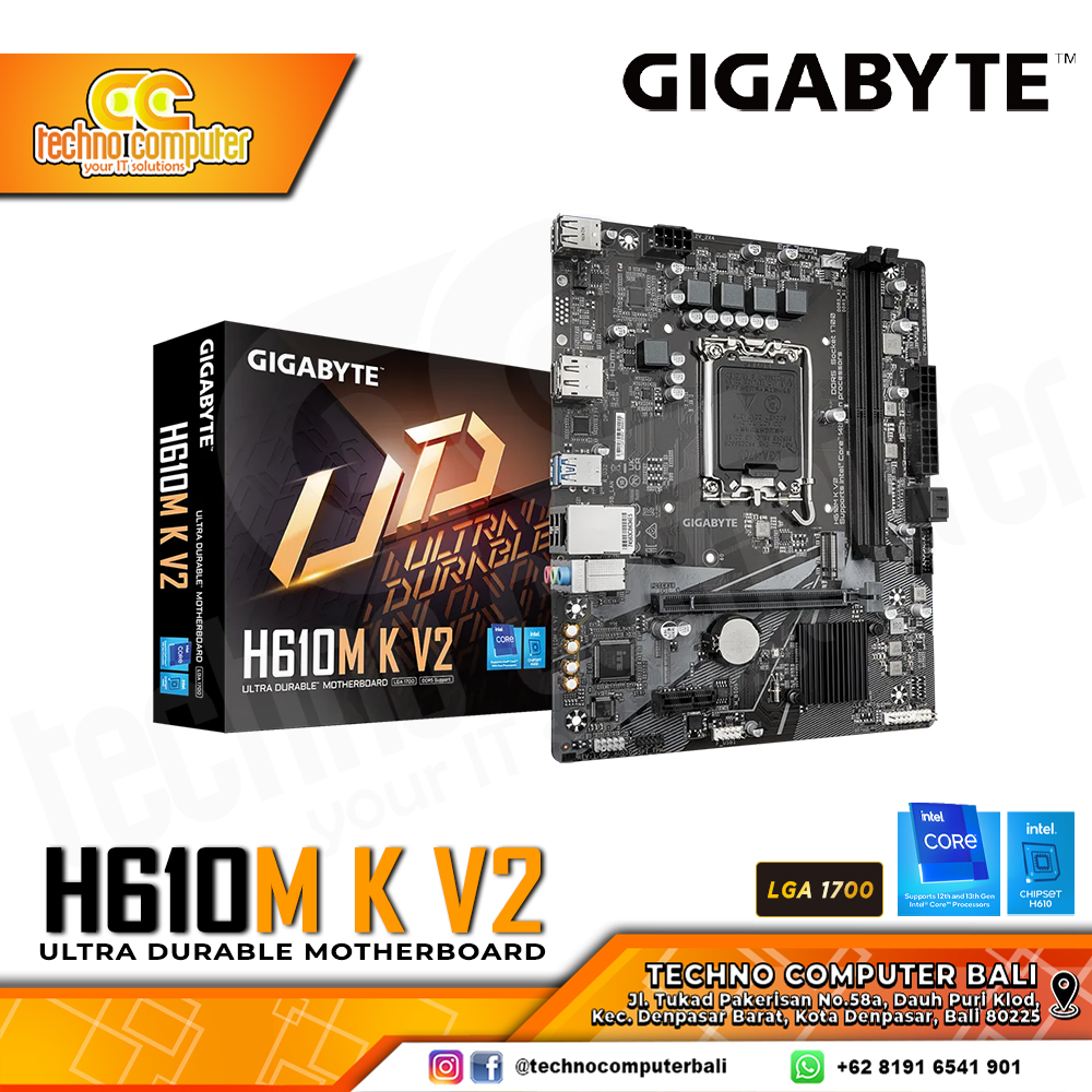GIGABYTE H610M-K v2 - mATX, LGA1700, H610, DDR5