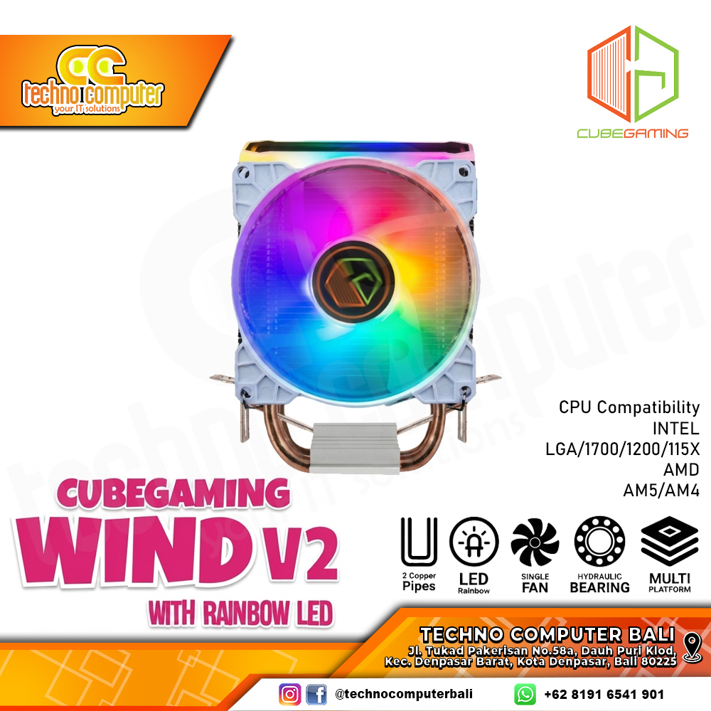 CUBE GAMING WIND V2 White - CPU Cooler - Air Cooler