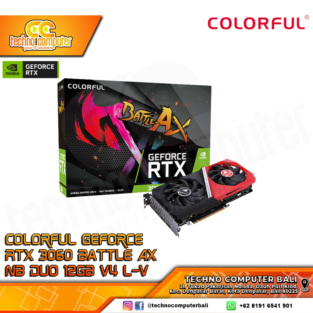 COLORFUL NVIDIA GeForce RTX 3060 Battle AX NB DUO 12GB V4 L-V GDDR6
